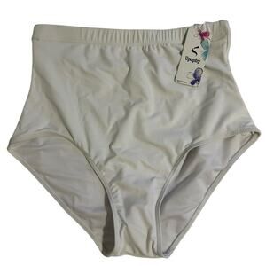 NWT Upopby White Swim Dance Cheerleader Brief Large